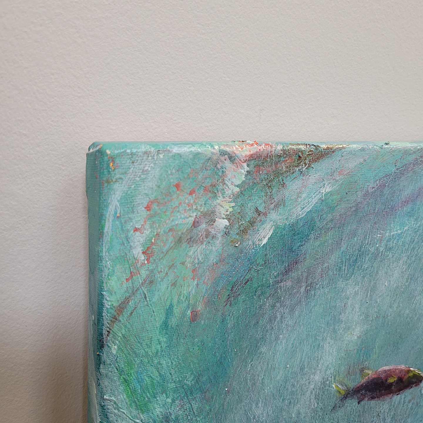 Salmon Dream Of Sunken Trees | Original Acrylic Painting - Original Watercolour Art by Canadian Artist Pamela Paulenko, painting Ontario wildlife