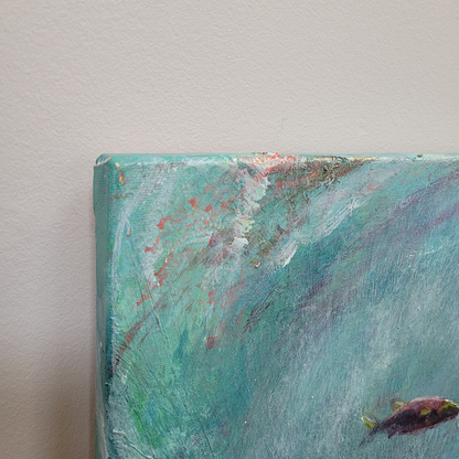 Salmon Dream Of Sunken Trees | Original Acrylic Painting - Original Watercolour Art by Canadian Artist Pamela Paulenko, painting Ontario wildlife