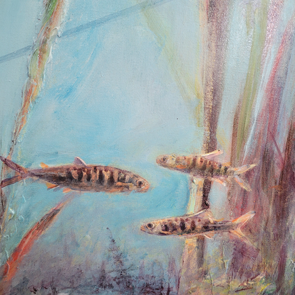 Conversations With Friends | Original Acrylic Painting - Original Watercolour Art by Canadian Artist Pamela Paulenko, painting Ontario wildlife