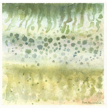 Muskellunge Colour Mashup | Original Watercolour Painting - Original Watercolour Art by Canadian Artist Pamela Paulenko, painting Ontario wildlife