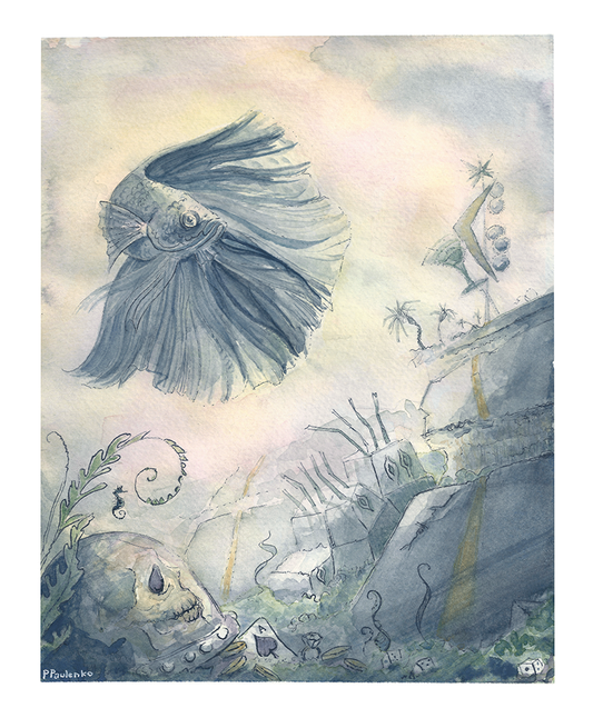Above The Ruins | Original Watercolour Painting - Original Watercolour Art by Canadian Artist Pamela Paulenko, painting Ontario wildlife
